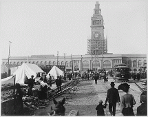 Damaged Ferry Building in San Francisco - 1906