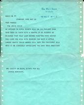 Jackie Robinson to President Eisenhower - Telegram