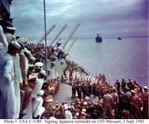 Japanese Surrender - Ceremonies on USS Missouri