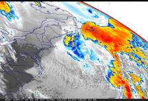 Colliding Weather Systems - Satellite Photo
