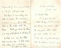 Arthur's Handwritten Note to Peter Llewelyn Davies