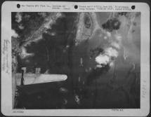 Close Call from a Dropping Bomb - B-24 at Truk Lagoon