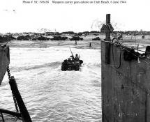 Weapons Carrier Goes Ashore at Utah Beach