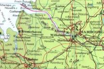 Map Depicting the Weser River