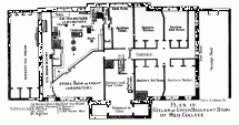 Floor Plan Depicting the Location of Webster's Lab
