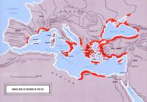 Greece and Its Colonies in 550 B.C.