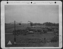 Late Arrival - B-24 Returns to Base