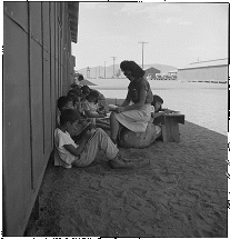 A Class at the Manzanar Camp 