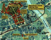 Jewish Ghetto in Warsaw - Map