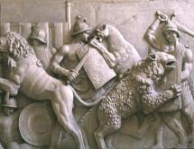 Wall Sculpture of Gladiators