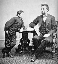President Lincoln and son Tad