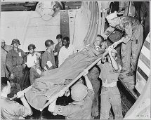 Korean War - Air Evacuation of Wounded Men 
