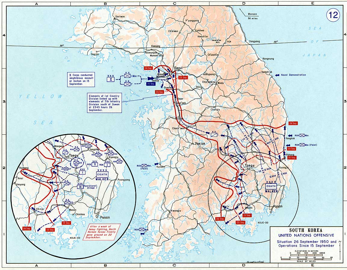 South Korea - Theater of Operations - Map