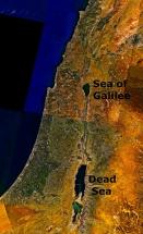 Satellite View of the Dead Sea