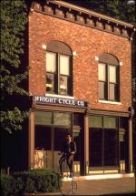 Photo of the Storefront of the Wright Brother's Bike Shop