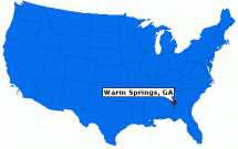 Map Depicting Warm Springs, Georgia