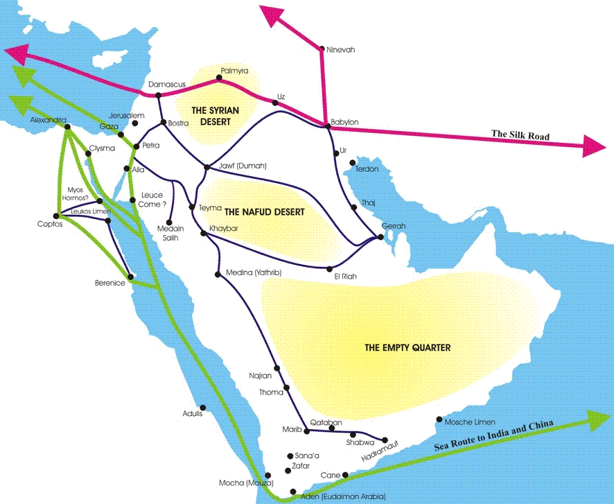 Mecca And Its Intersecting Trade Routes