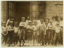 Shoeless Boys Working at a Cotton Mill in Belton, South Carolina