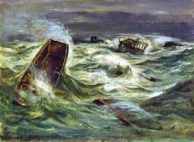 Stormy Weather: Normandy Beaches June, 1944 - Painting 