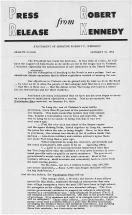 January 31, 1966 Press Release - Robert Kennedy