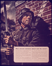 WWII Poster - Our Street Corners Must Not Be Next