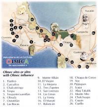Olmec Areas of Influence - Map Locator