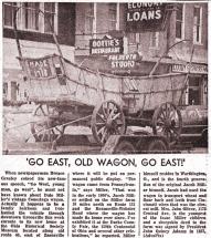 News Article about a Conestoga Wagon