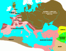 Map Depicting the Hunnic Empire