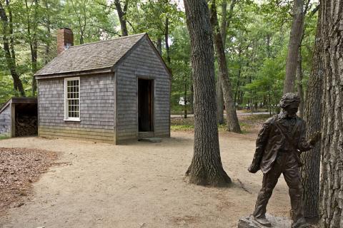 Walden Pond - Replica of Thoreau's Cabin