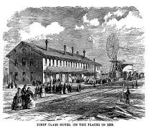 Drawing - First Class Hotel on the Plains in 1869