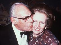 Denis and Margaret Thatcher in 2000