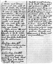 Orville Wright's Diary Notes, Page 4