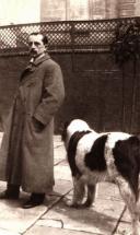 Photo of J.M. Barrie with his Dog, Luath