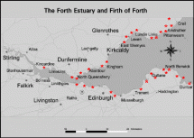 River Forth Estuary and the Firth of Forth - Map