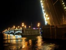 Trinity Bridge Over the Neva River