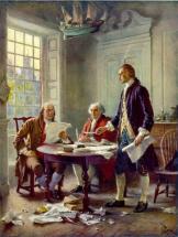 Jefferson, Franklin and Adams - Drafting the Declaration