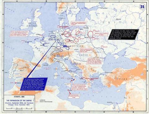 Map of Europe in 1806