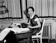 Margaret Mitchell with Her Manuscript