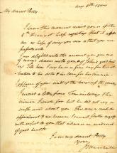 John Marshall Letter to his Wife Polly