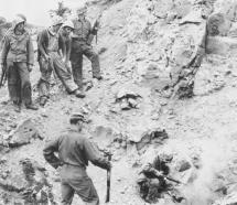 Marines Firing into Japanese Defense at Iwo Jima