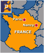 Map Depicting Nancy, France