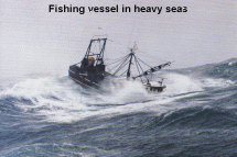 Fishing Vessel in Heavy Seas - Photo