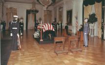 JFK's Casket in the White House East Room