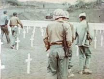 Iwo Jima - Soldiers at Temporary Cemetery