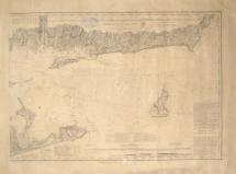 Long Island Sound - 19th Century Map