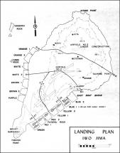 Kitano Point, North Part of Iwo Jima - Landing Plan