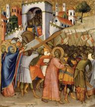 Carrying the Cross Beam - Andrea di Bartolo
