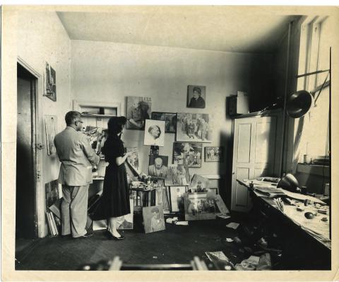 apartment abel rudolf brooklyn his york inside studio small fulton depicts lived interior street photographs
