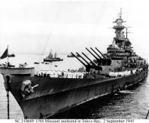 Japanese Surrender - USS Missouri in Tokyo Bay