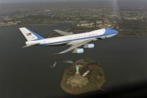 Statue of Liberty - Air Force One Flyover